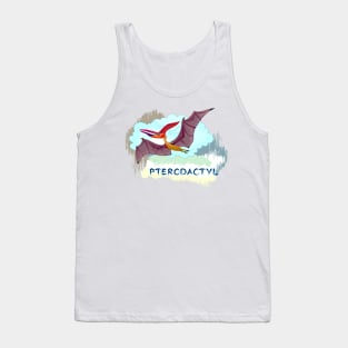 Illustration of flying pterodactyl Tank Top